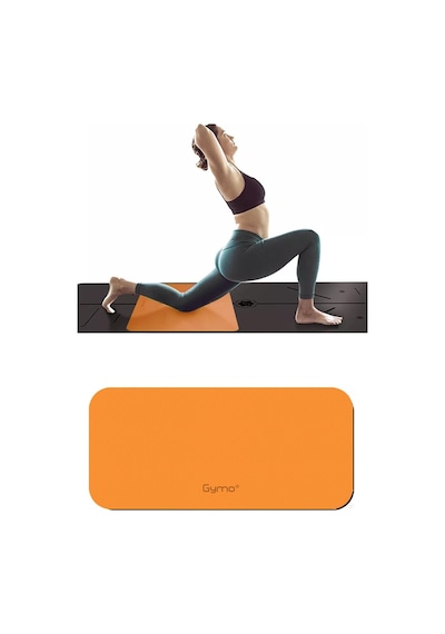 Gymo Ekolojik 6mm Tpe Yoga Matı Pilates Minderi Diz Dirsek Koruyucu Matlı Set Turuncu
