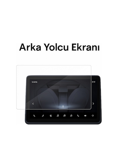 Tesla Model Y Juniper İçin Multimedya Ve Arka Yolcu Ekranı Uyumlu 9h Nano Ekran Koruyucu
