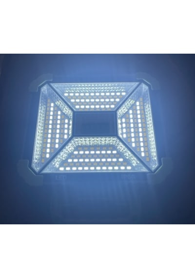 Splıt Led Solar Kamp Lambası Güneş Enerjili Projektör Kumandalı 300watt Beyaz-sarı
