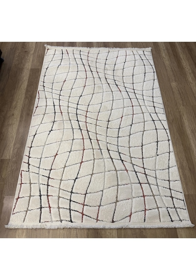 Luxess Halı Sunset 1171 Krem Modern Yumuşak Makine Halısı Krem Gökkuşağı