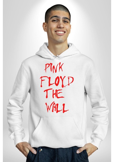 Pink Floyd The Wall Kadın Erkek Beyaz Kapüşonlu Sweatshirt Hoodie Beyaz
