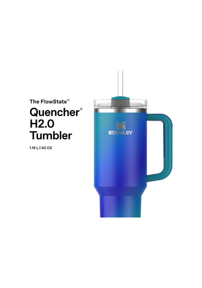 Quencher H2.0 Flowstate Pipetli Termos Bardak 1.18 Litre - Sea Glass Aura Paslanmaz Çelik Çok Renkli