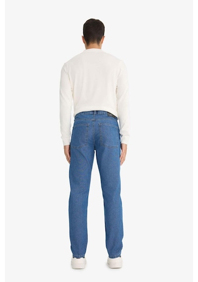 Defacto %100 Pamuk Tapered Fit Geniş Paça Jean Pantolon F8016ax25aunm34 Mavi