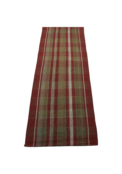 Kilim Antik El Dokuma Ekoseli Sivas Şal Perde Yün Yolluk Kilimi 0156 - Yeni - Çok Renkli