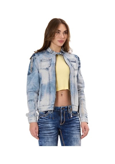 Wj233 Kadın Kot Ceket Modern Kesim & Şık Detaylarla Trend Görünüm Iceblue