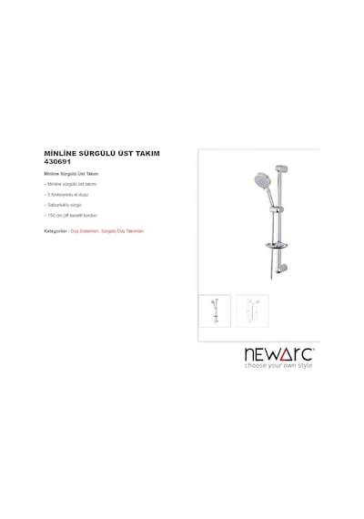 Minline Banyo Üst Takımı 430691 Krom