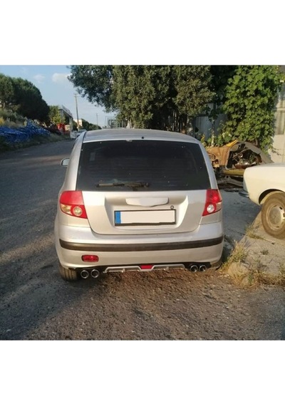 Oto H.i.t. Hyundai Getz Uyumlu Body Kit Difüzör 4 Çıkış Gri Yuvarlak