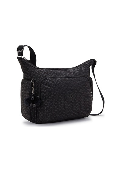 Kipling Kıplıng Gabb Orta Boy Omuz Çantası Siyah Sıgnature Emb Siyah