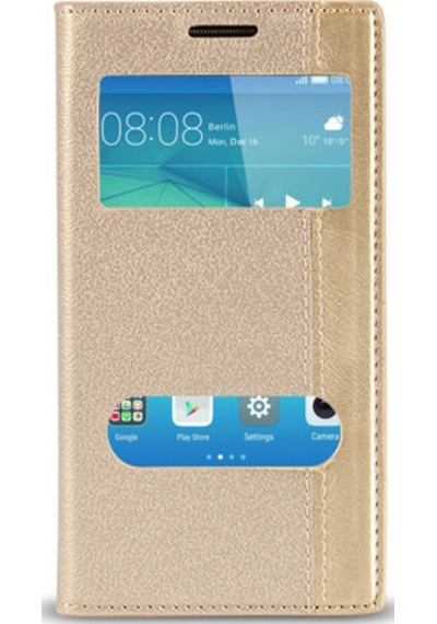 Huawei Gt3 Gizli Miknatisli Pencereli Magnum Kilif Gold 149967784