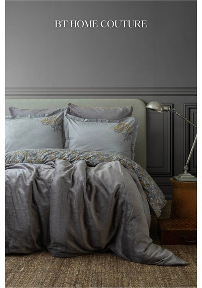 Battaniyeli Çift Kişilik Antica Gray My Touch Nevresim Takımı Gri - 919872107 Gri - 919872107 Gri