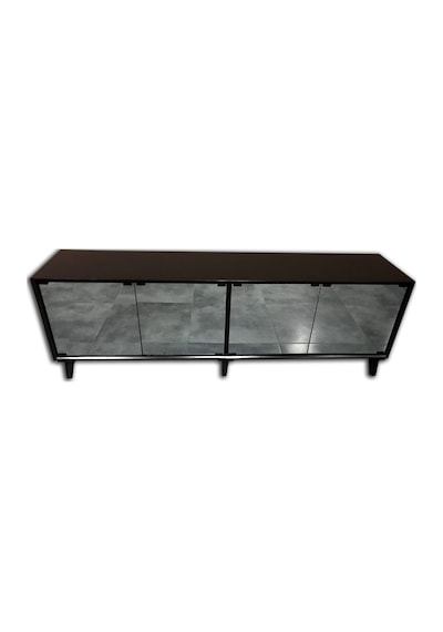 TV Sehpası Modern Konik Aynalı Parlak Gri modern tarz Kayın Torna retro ayak 160 cm El Yapım TV Sehpası Modern Konik Aynalı Parlak Gri modern tarz Kayın Torna retro ayak 160 cm El Yapım