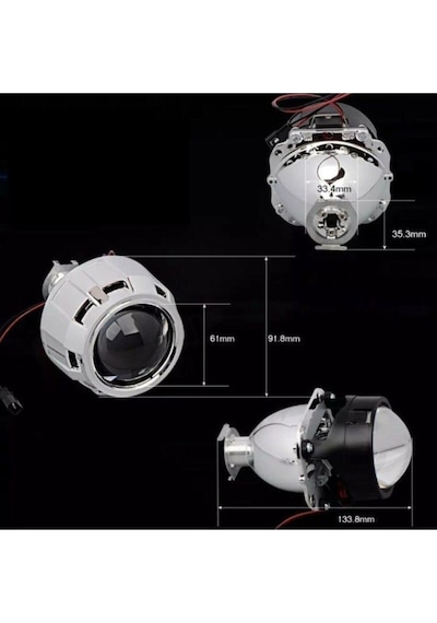 Bi Xenon Far Merceği Bixenon Mercek Profesyonel Seri Bi-xenon 2 Adet