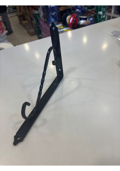 2 Adet Raf Altı L Ayak Siyah Dekoratif Demir Raf Ayağı 23x15.5 Cm 2adet Siyah Diğer