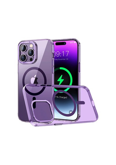 Piili Apple iPhone Uyumlu 14 Military Magsafe Kılıf Mor Çok Renkli