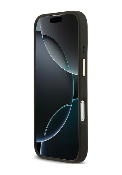 Apple Uyumlu iPhone 17 Kılıf Guess Lisanslı M-safe Özellikli Grained Yazı Ve Taşlı 4g Logolu Kapak Siyah Siyah Apple Uyumlu iPhone 17 Kılıf Guess Lisanslı M-safe Özellikli Grained Yazı Ve Taşlı 4g Logolu Kapak Siyah Siyah