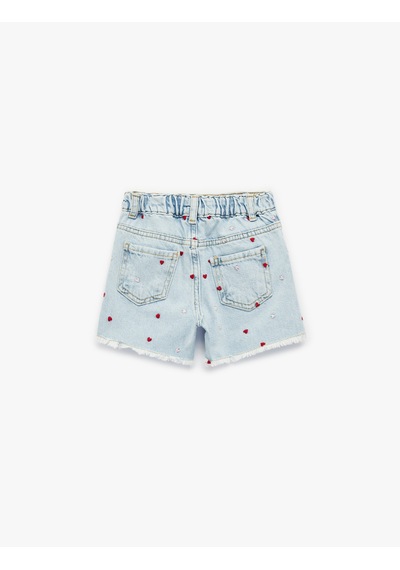 Koton Pamuklu Cepli Kalpli Nakışlı Denim Şort Lıght Indıgo 6smg40008ad Açık Mavi Koton Pamuklu Cepli Kalpli Nakışlı Denim Şort Lıght Indıgo 6smg40008ad Açık Mavi