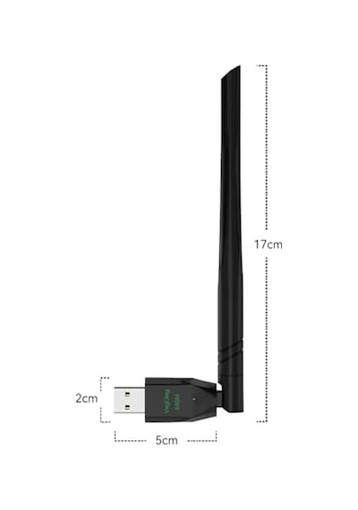 650 Mbps 2.4ghz/5ghz Dual Band Alıcı Verici Usb Wifi Adaptör