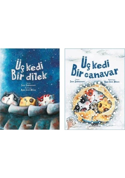Üç Kedi Bir Canavar +üç Kedi Bir Dilek Sara Şahinkanat 2 Kitap Bir Arada
