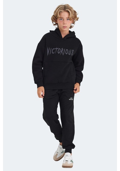 Slazenger Lexus 2 Li Set Sweatshırt Siyah - Koyu Gri