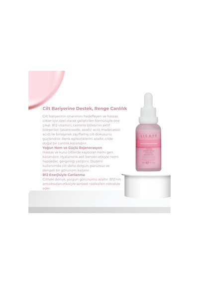 B12 Revitalizing Aydınlatıcı Bariyer Güçlendirici Nemlendirici Pink Serum 30ml