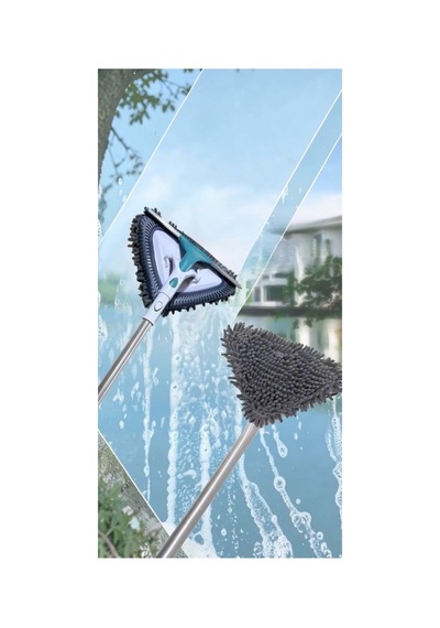 Tak Çıkar Lüx Camçekli Üçgen Mop Cam, Fayans, Duvar Ve Zeminler İçin Mikrofiber Temizlik Seti Süpe
