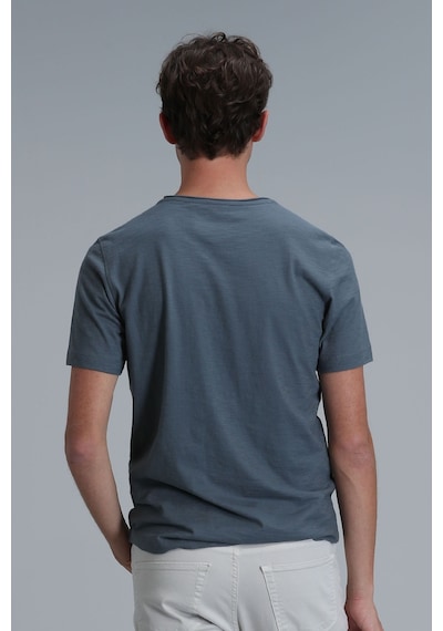 Lufian Erkek Junya Basic T-shirt 111020203 Nefti Gri
