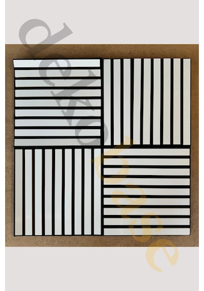 Beyaz 10 Adet 40x40cm Yeni Nesil Akustik Ahşap Duvar Paneli