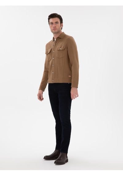 Cacharel Camel Regular Fit Triko Hırka Kahverengi