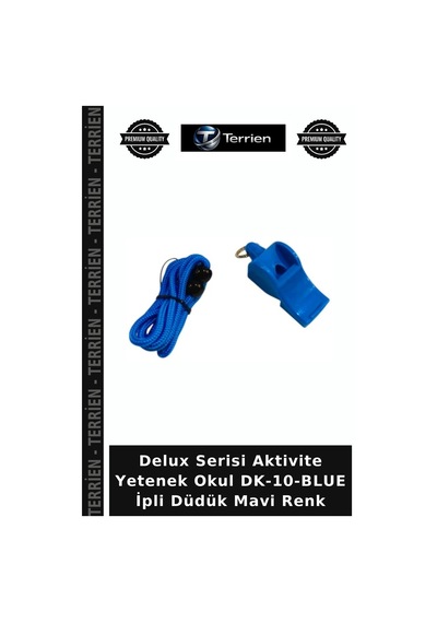 Delux Serisi Aktivite Yetenek Okul Dk-10-blue İpli Düdük Mavi Renk