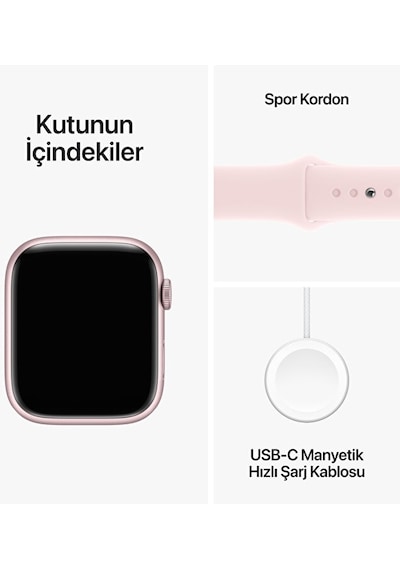 Apple Watch Series 9 GPS 45 MM Alüminyum Kasa Spor Kordon M/L Akıllı Saat (Apple Türkiye Garantili) Apple Watch Series 9 GPS 45 MM Alüminyum Kasa Spor Kordon M/L Akıllı Saat (Apple Türkiye Garantili)