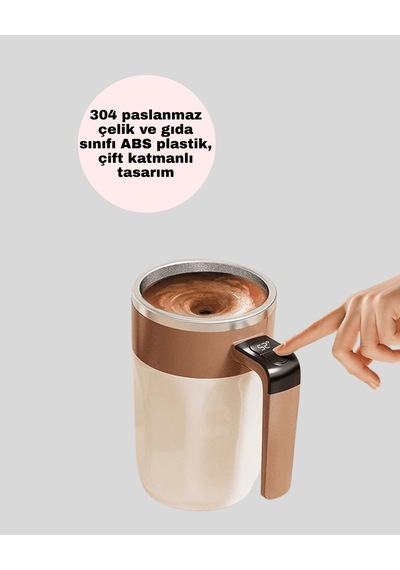 Şarjlı Manyetik Otomatik Karıştırma Bardağı Paslanmaz Çok Renkli