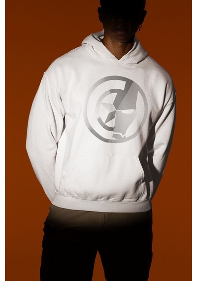 Sevbano Kaptan Amerika X Iron Man Baskılı Unisex Oversize Avengers Hoodie Beyaz