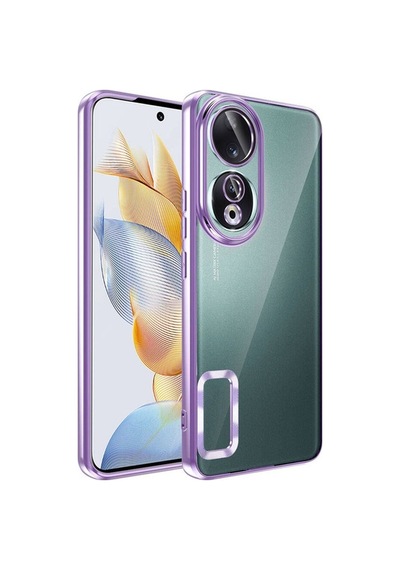 Honor 90 Kılıf Kamera Korumalı Logo Gösteren Zore Omega Kapak Lila
