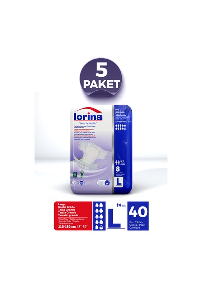 Bel Bantlı Hasta Bezi Large Küçük Paket 40'lı L