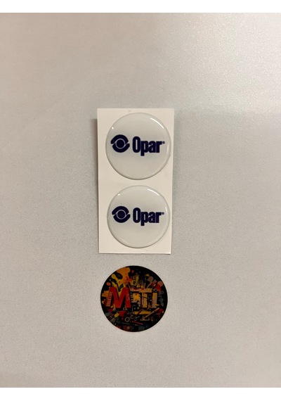 Opar Damla Sticker Etiket Direk Arması 3d Damla Silikon Etiketçiler İçin Opar Damla 2adet 3,5x3,5cm Beyaz