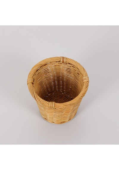 Laura 16x15 Cm. Rattan Küçük Saksılık Bej