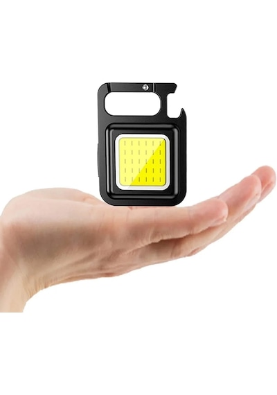Lunaev Mini Taşınabilir Led Çok Fonksiyonlu Fener El Feneri Açık Ahşap