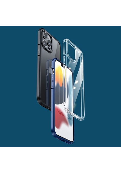 BİKAPAK ELIT CRYSTAL Apple Uyumlu iPhone 13 PRO MAVİ KAPAK