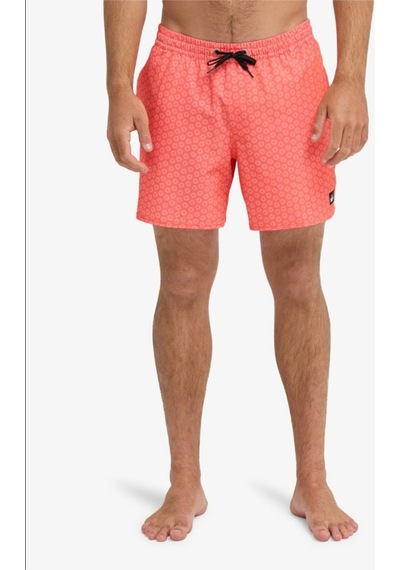 Stretch Printed Volley 16" Hot Coral
