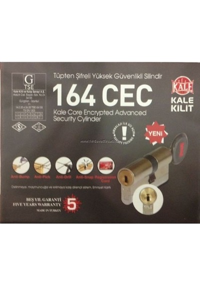 Kale 164 Cec Tüpten Şifreli Yüksek Güvenlik Silindir Barel 68 Mm