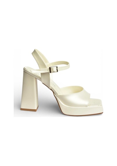 Fox Shoes Y246055009 Sedef Kalın Platform Topuklu Abiye Ayakkabı SEDEF