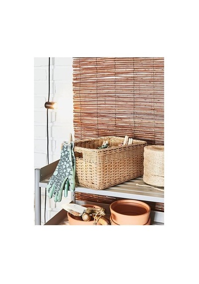 Ikea Bekna Sepet, Plastik Rattan, 25x35x20 Cm