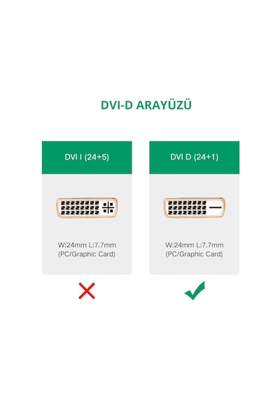 Ugreen Vga Usb To Dvi-D 24+1 Dişi Görüntü Aktarma Kablosu