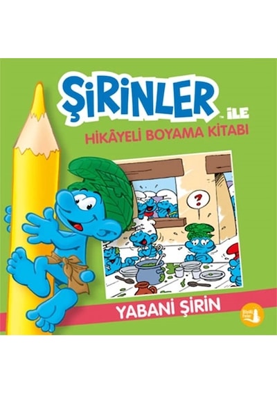 Şirinler İle Hikâyeli Boyama Kitabı - Yabani Şirin
