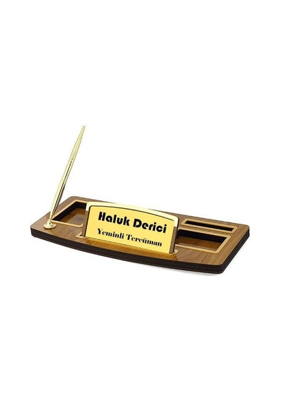 Ahşap Masa İsimliği Tek Kalemli Bk12