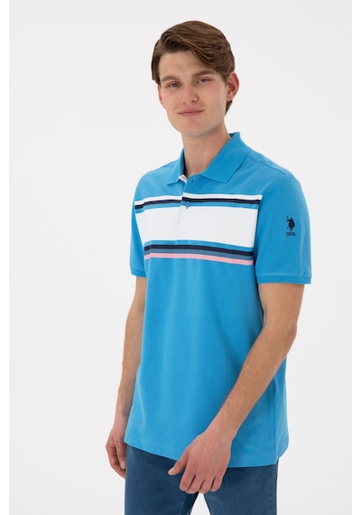 U.S. Polo Assn. Erkek Regular Fit Polo Yaka Turkuaz Tişört 50306858-VR093