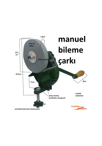 Manuel Bileme Çarkı Bıçak Bileme Makas Satır Bileme Taşlama Elle