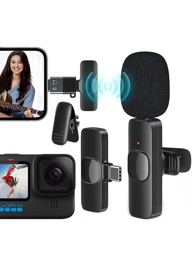 Magicvoice K8 Kablosuz Type-c Vlogger Yaka Mikrofonu Android-gopro-osmo Action-ıphone-Apple iPad Uyumlu