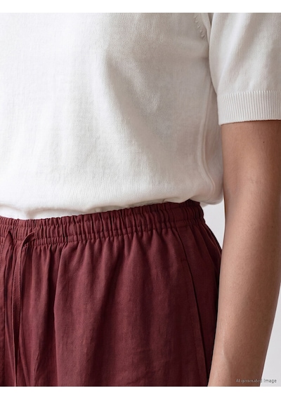 Lcwaıkıkı Classic Turuncu Beli Lastikli Geniş Paça Kadın Pantolon