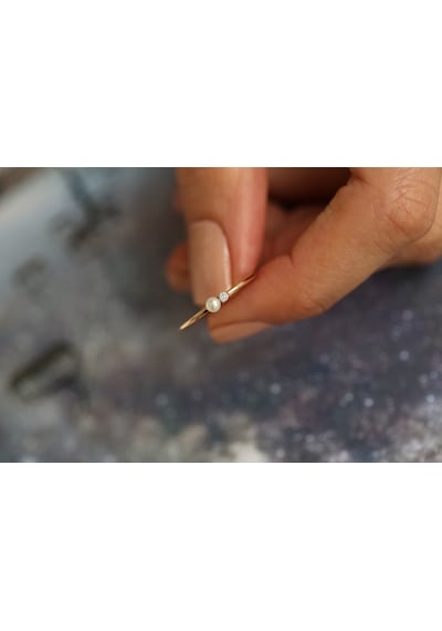 Reis Kuyumculuk T9775 With Pearl Altın Yüzük